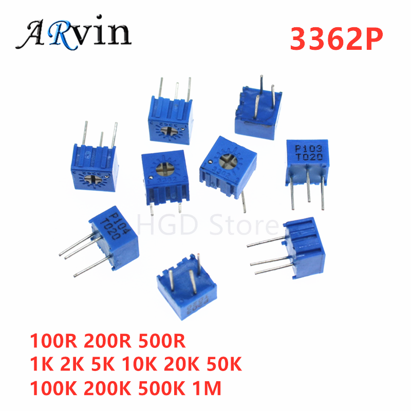 Potentiometer 10K - 10 قطعة 3362P سلسلة المقاومة 101