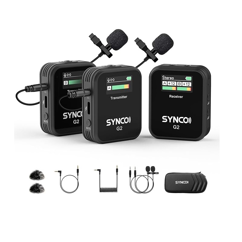 Microphone Capsule - ميكروفون SYNCO اللاسلكي Lavalier، G2(A2) 2.4G