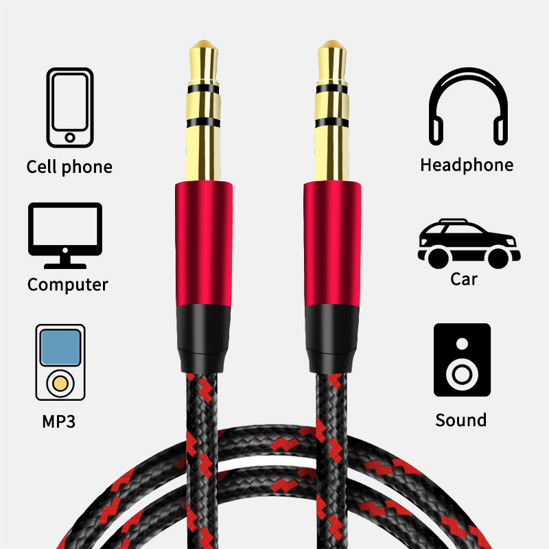 3.5 مللي متر جاك تمديد كابل ال - مراجعة Audio Jumper Wire وسعره