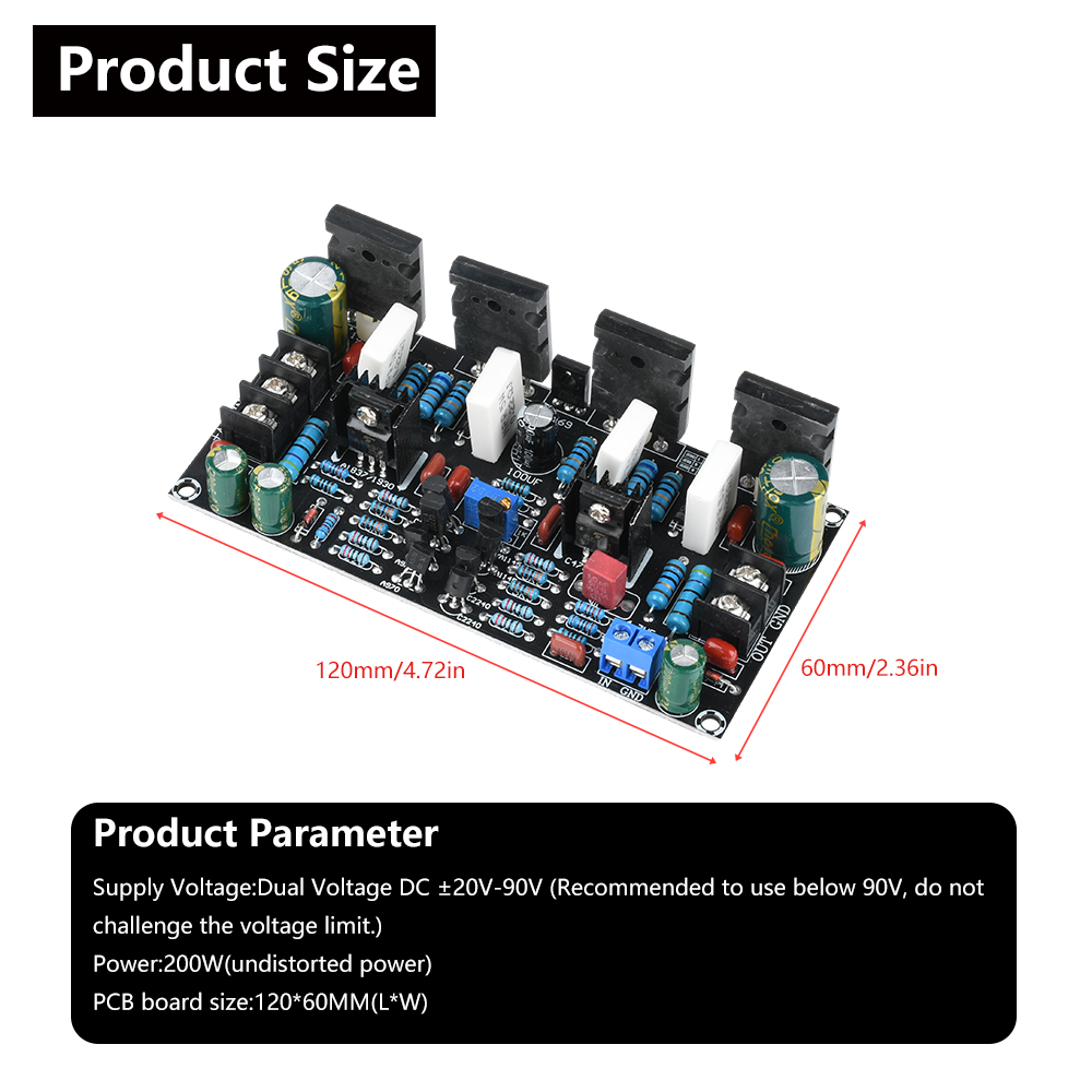 200 واط مكبر للصوت مجلس تيار م - مراجعة Volume Control Board وسعره