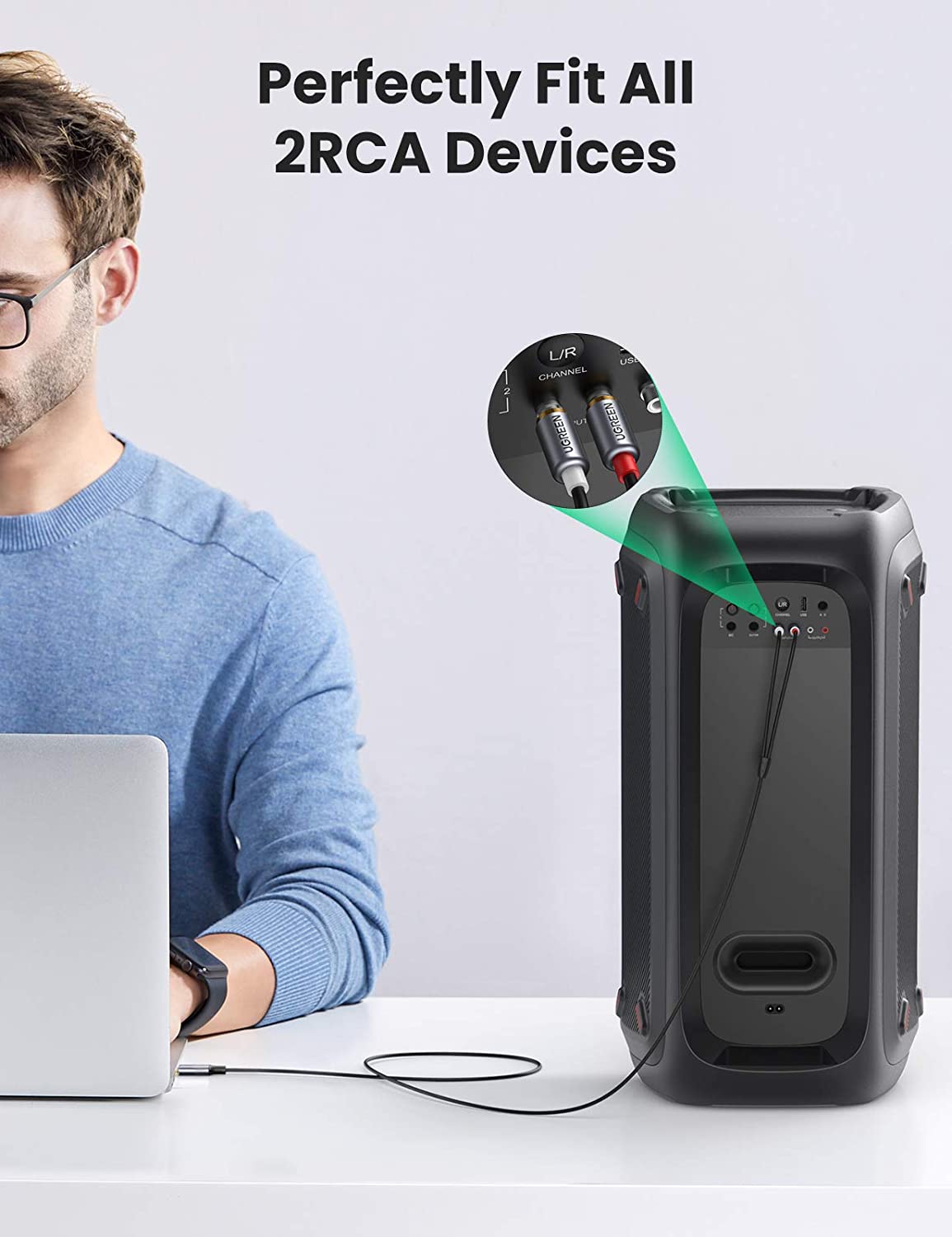 كابل صوت UGREEN من USB-C إلى R - مراجعة Rca Cable وسعره