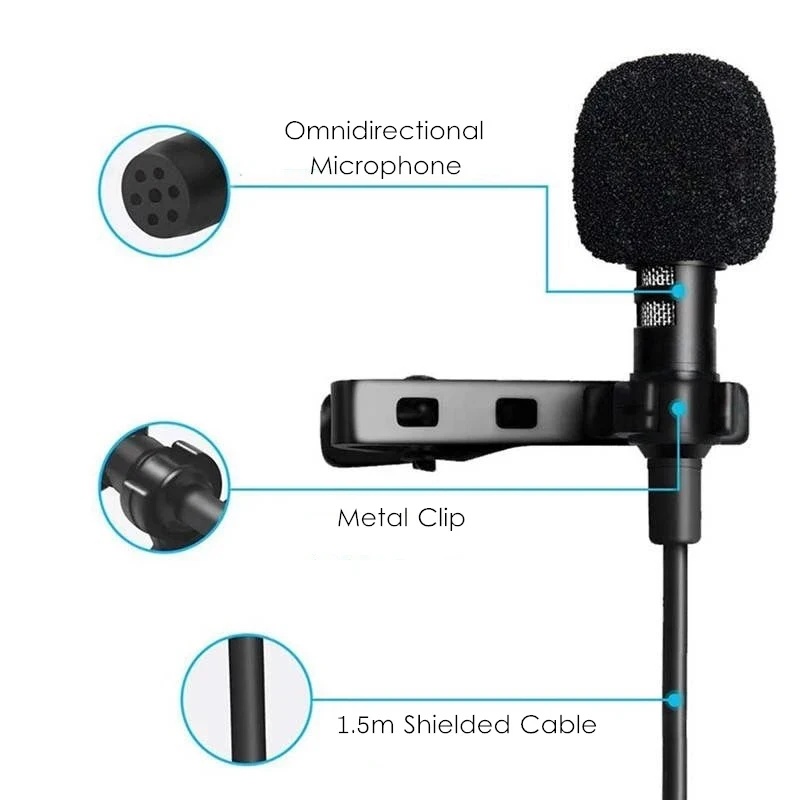 1-5 قطع من ميكروفونات لافالير  - مراجعة Microphone Capsule وسعره
