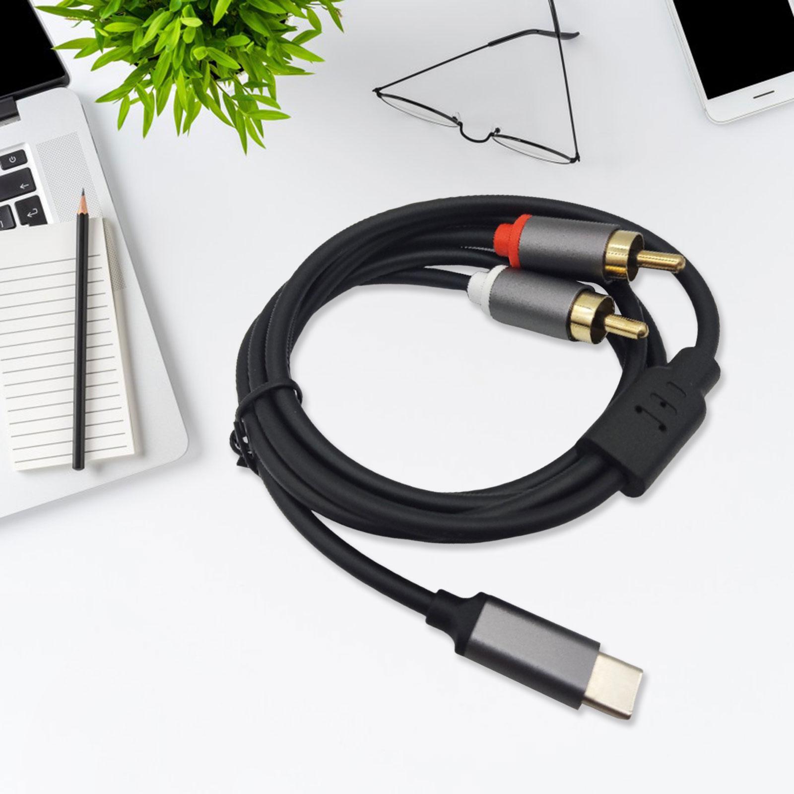 كابل صوت ستيريو من نوع USB-C إ - مراجعة Rca Cable وسعره