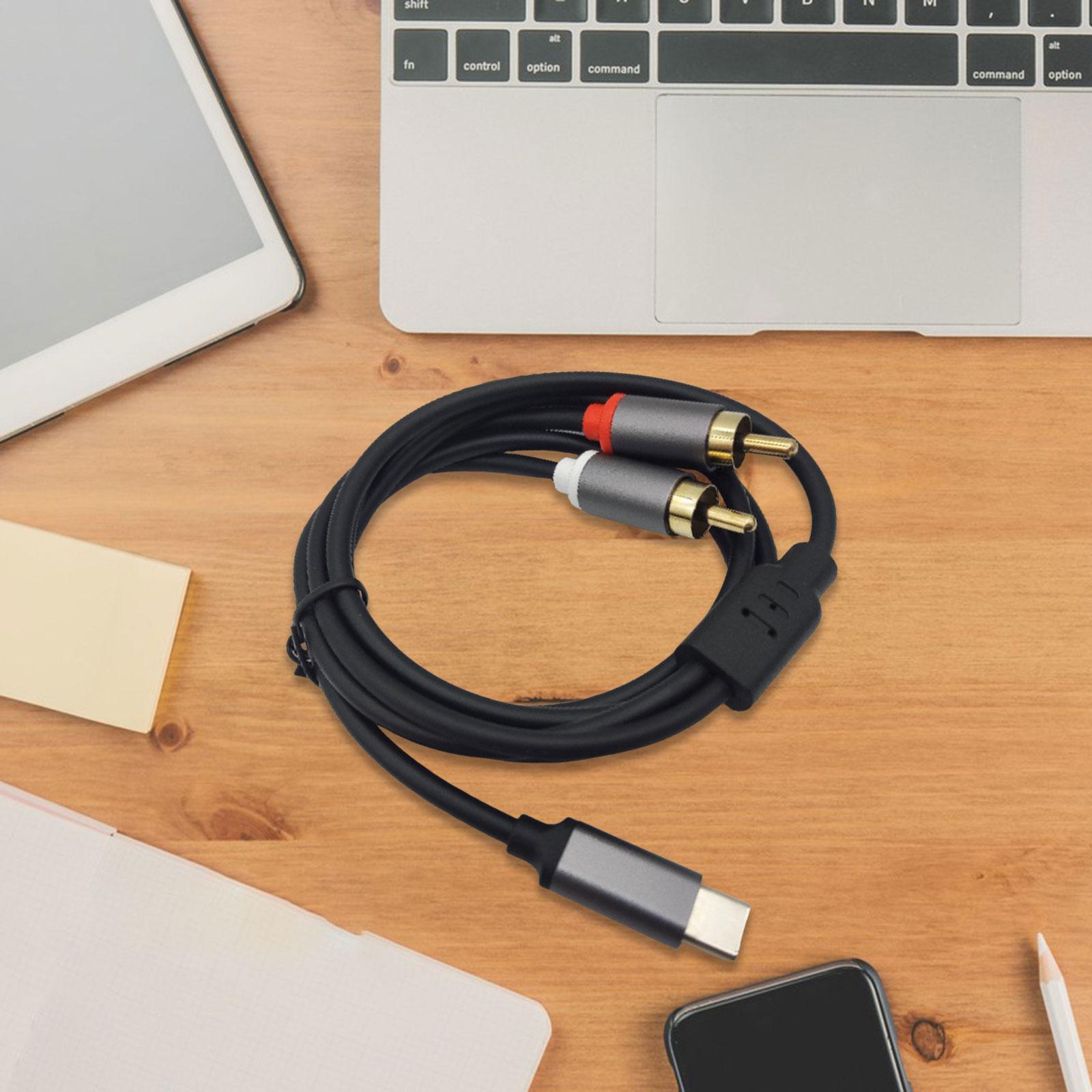 كابل صوت ستيريو من نوع USB-C إ - مراجعة Rca Cable وسعره