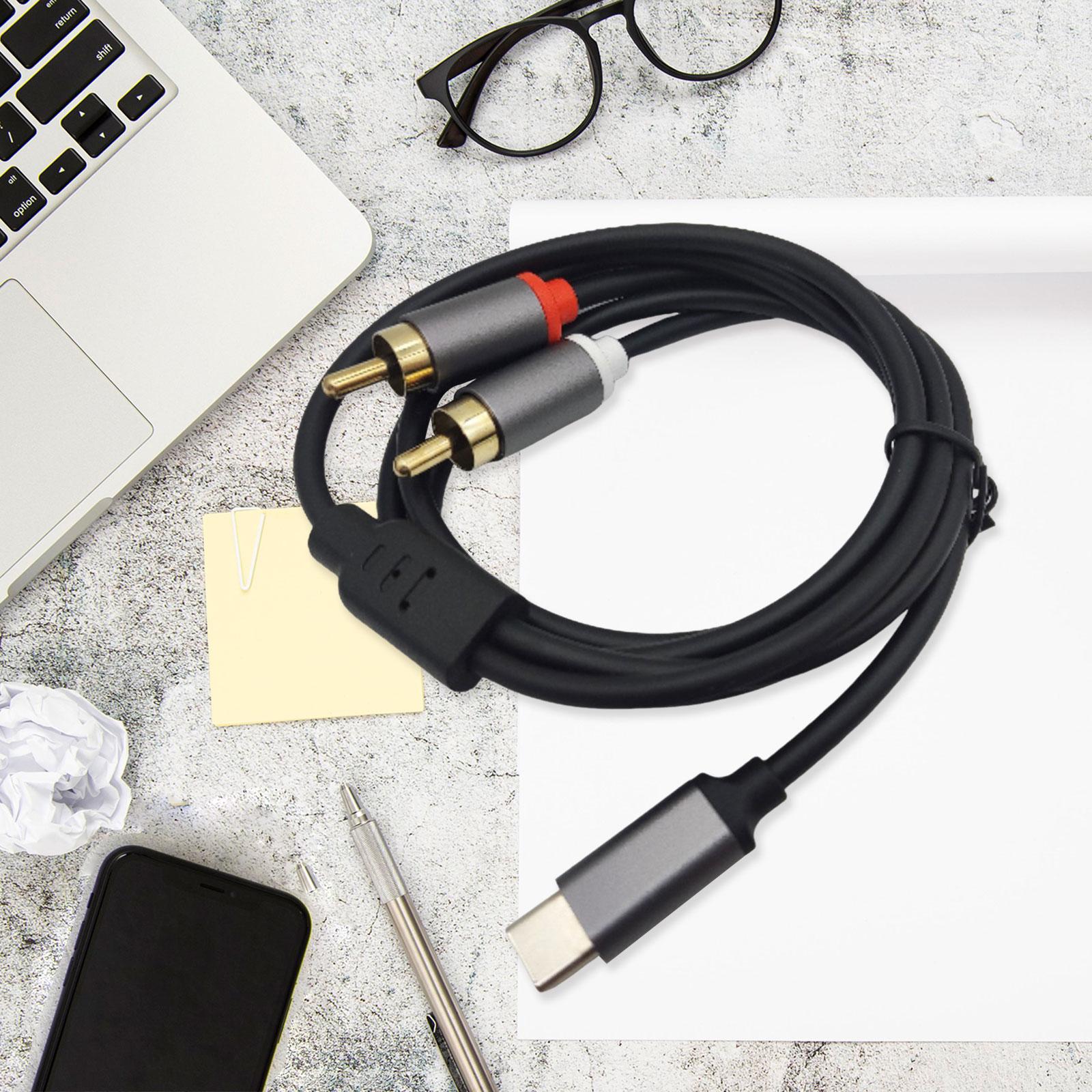 كابل صوت ستيريو من نوع USB-C إ - مراجعة Rca Cable وسعره